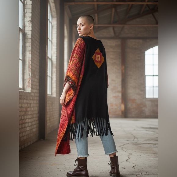 THE DOORS Kantha Layer Handmade Oversized Size Inclusive Granny D Originals - Picture 5 of 6